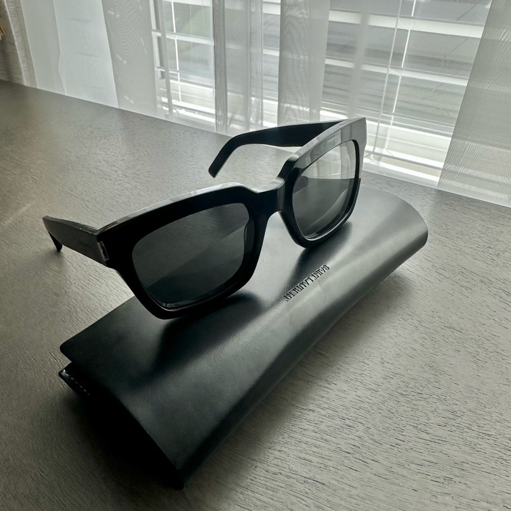 Saint Laurent Square Black Sunglasses